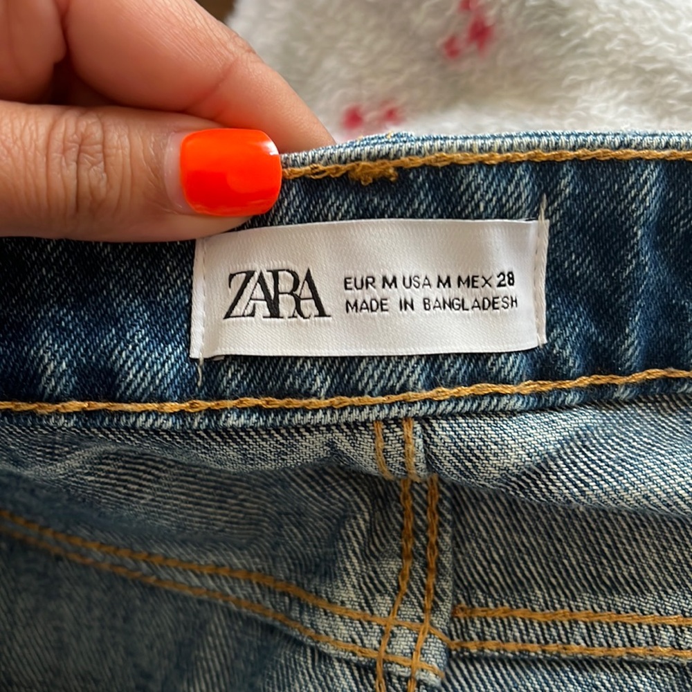 NWOT Zara Jean mini skirt - Picture 3 of 4